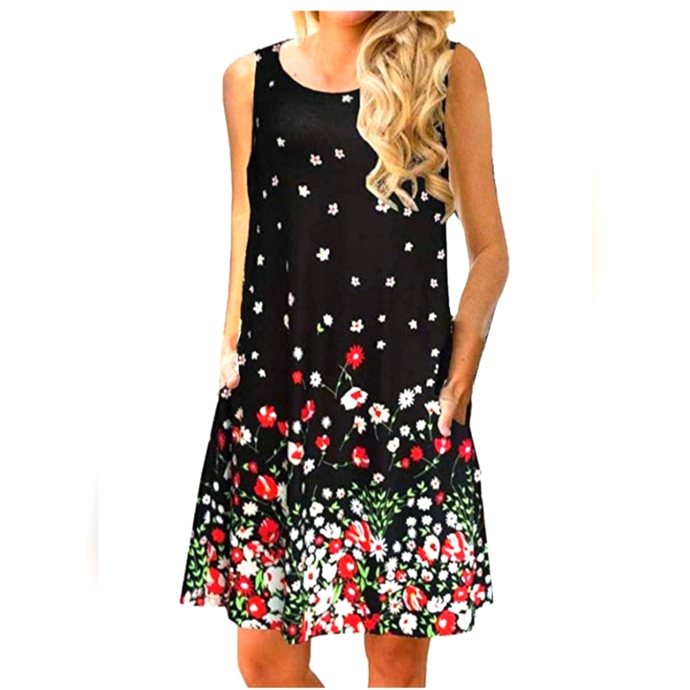 NEW Sherosa Floral Sleeveless Dress XL NWT